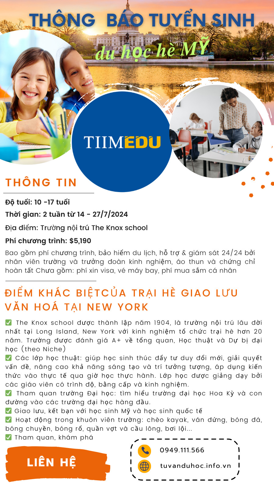 TRẠI HÈ DU HỌC, GIAO LƯU VĂN HÓA MỸ