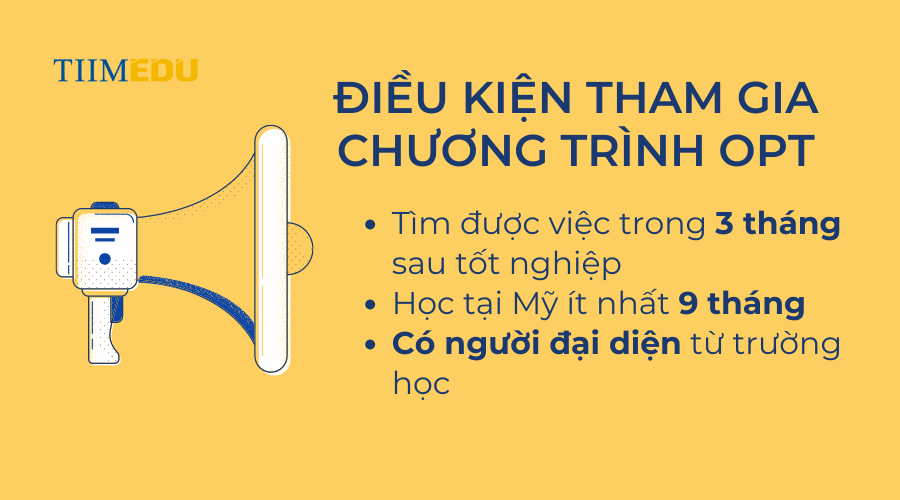 Điều kiện tham gia chương trình OPT