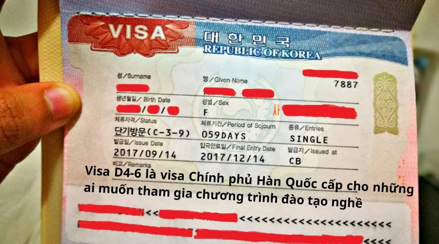 Định nghĩa visa du học nghề Hàn Quốc D4-6