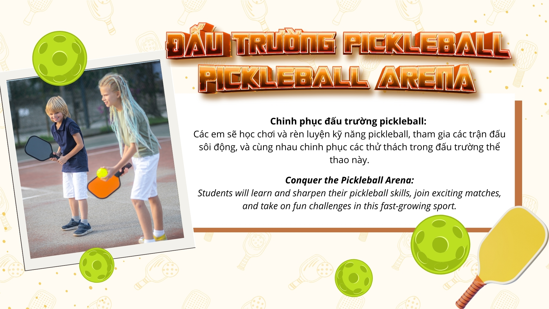 Chinh phục đấu trường pickleball