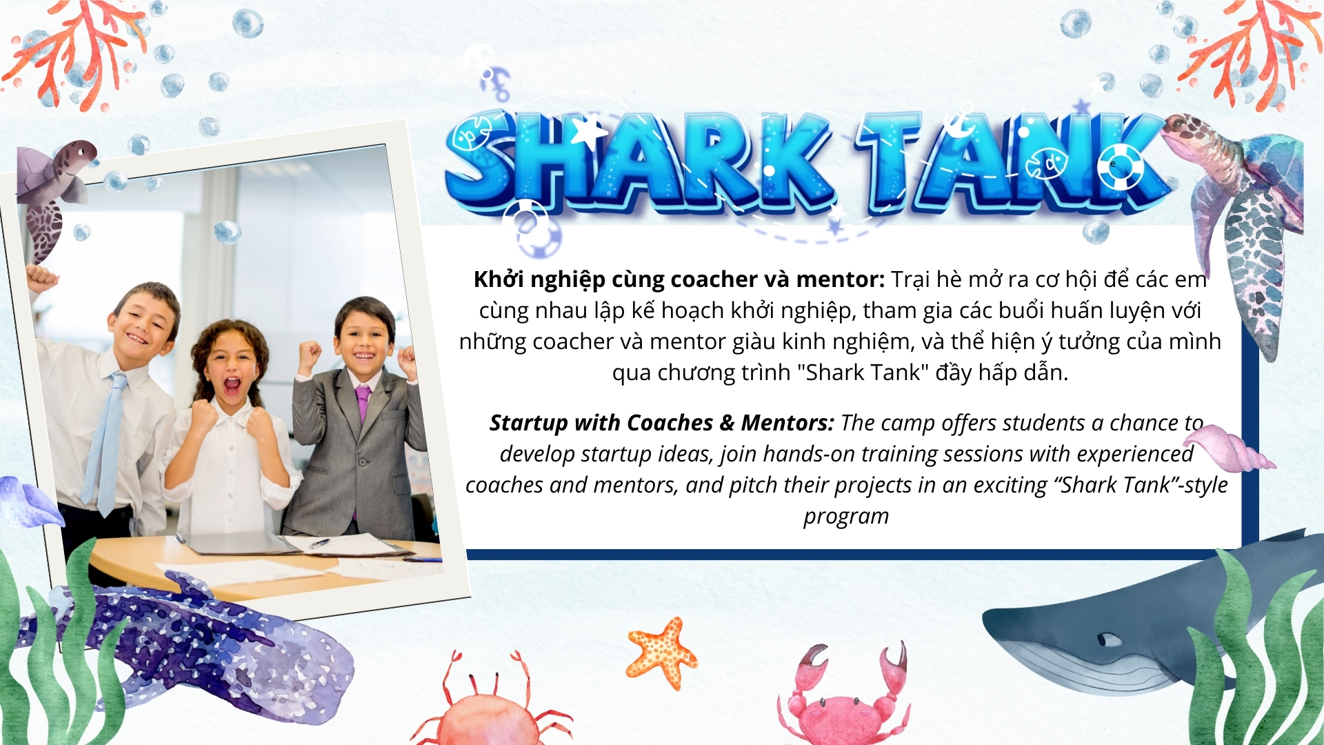 khởi nghiệp shark tank cùng mentor