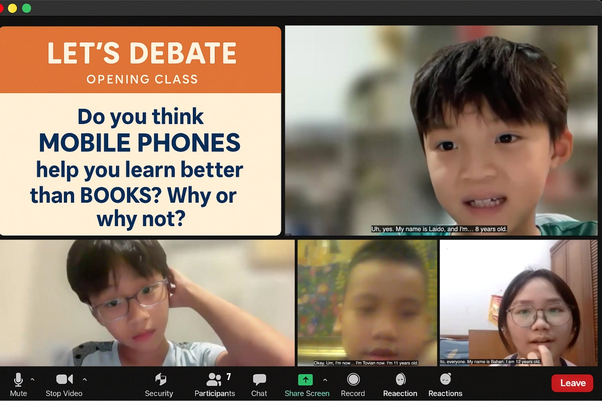 Lớp học debate - hùng biện tiếng Anh